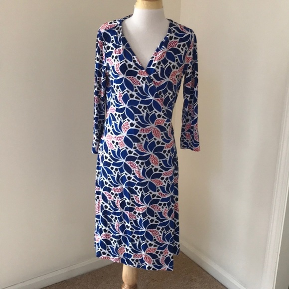 DVF New Julian two Size 12 silk jersey wrap dress